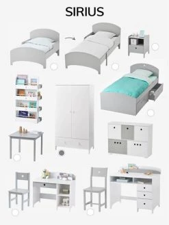 Etagère-bibliothèque Enfant LIGNE SIRIUS Blanc Clair Uni Avec Decor - Vertbaudet -Vertbaudet Boutique etagere bibliotheque enfant ligne sirius 3