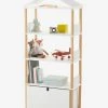 Etagère Bibliothèque "maison" LIGNE WOODY Blanc/bois - Vertbaudet -Vertbaudet Boutique etagere bibliotheque maison ligne woody