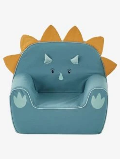 Fauteuil En Mousse Dino Triceratops Bleu - Vertbaudet -Vertbaudet Boutique fauteuil en mousse dino triceratops 3