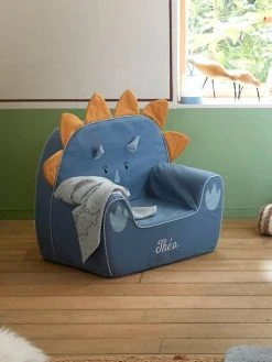 Fauteuil En Mousse Dino Triceratops Bleu - Vertbaudet -Vertbaudet Boutique fauteuil en mousse dino triceratops 5