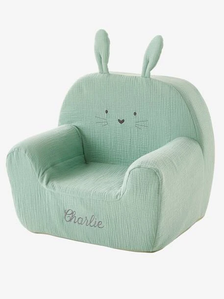 Fauteuil En Mousse Personnalisable Lapin Vert - Vertbaudet 3 Fauteuil En Mousse Personnalisable Lapin Vert - Vertbaudet