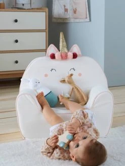 Fauteuil En Mousse Personnalisable Licorne Blanc - Vertbaudet 11 Fauteuil En Mousse Personnalisable Licorne Blanc - Vertbaudet -Vertbaudet Boutique fauteuil en mousse personnalisable licorne 3
