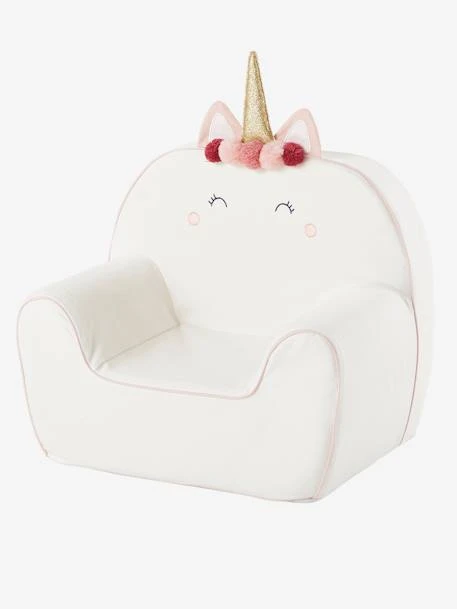 Fauteuil En Mousse Personnalisable Licorne Blanc - Vertbaudet 3 Fauteuil En Mousse Personnalisable Licorne Blanc - Vertbaudet
