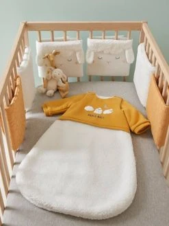 Gigoteuse Manches Amovibles Bi-matière PETIT MOUTON Miel / écru - Vertbaudet -Vertbaudet Boutique gigoteuse manches amovibles bi matiere petit mouton 2