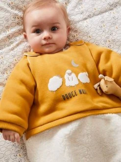 Gigoteuse Manches Amovibles Bi-matière PETIT MOUTON Miel / écru - Vertbaudet -Vertbaudet Boutique gigoteuse manches amovibles bi matiere petit mouton 3