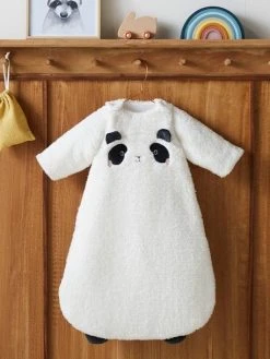 Gigoteuse Manches Amovibles En Sherpa PANDA écru - Vertbaudet -Vertbaudet Boutique gigoteuse manches amovibles en sherpa panda 3