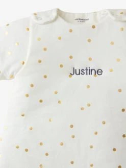 Gigoteuse Manches Amovibles GREEN FOREST écru / Pois Doré - Vertbaudet -Vertbaudet Boutique gigoteuse manches amovibles green forest 2