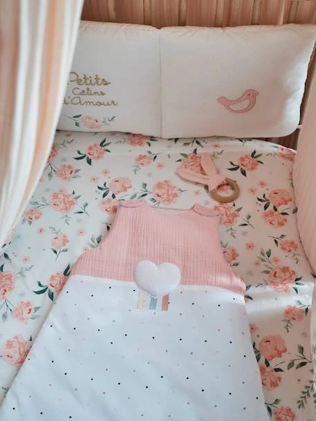 Gigoteuse Sans Manches LOVE LANGE Rose / Multicolore - Vertbaudet 4 Gigoteuse Sans Manches LOVE LANGE Rose / Multicolore - Vertbaudet – Image 2