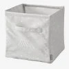 Grand Bac De Rangement En Tissu Personnalisable Gris - Vertbaudet -Vertbaudet Boutique grand bac de rangement en tissu personnalisable