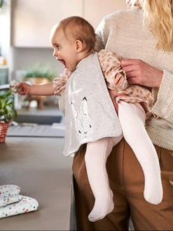 Grand Bavoir Enfant Gris Chiné - Vertbaudet -Vertbaudet Boutique grand bavoir enfant 4
