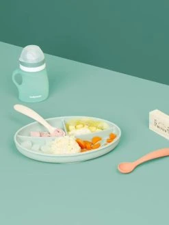 Kit Repas Silicone BABYMOOV Grow’Isy Vert/terracotta - Babymoov