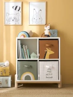 Les 3 Bacs De Rangement Tanzanie Tilleul Foncé Imprimé - Vertbaudet -Vertbaudet Boutique les 3 bacs de rangement tanzanie 4