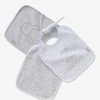 Les 3 Bavoirs à Liens En Gaze De Coton Blanc/gris - Vertbaudet 2 Les 3 Bavoirs à Liens En Gaze De Coton Blanc/gris - Vertbaudet -Vertbaudet Boutique les 3 bavoirs a liens en gaze de coton