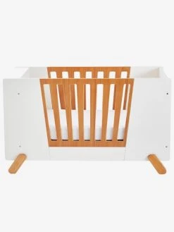 Lit Bébé Avec Barrière Amovible + Rangement Bibliothèque LIGNE PIROUETTE Blanc - Vertbaudet -Vertbaudet Boutique lit bebe avec barriere amovible rangement bibliotheque ligne pirouette 4