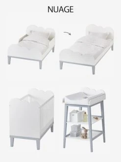 Lit évolutif Enfant LIGNE NUAGE Blanc/gris - Vertbaudet 9 Lit évolutif Enfant LIGNE NUAGE Blanc/gris - Vertbaudet -Vertbaudet Boutique lit evolutif enfant ligne nuage 2