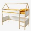 Lit Mi-hauteur Cabane Blanc/bois - Vertbaudet -Vertbaudet Boutique lit mi hauteur cabane