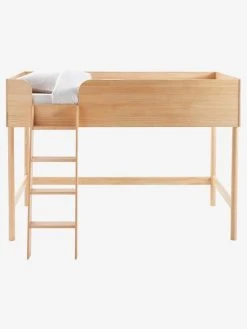 Lit Mi-hauteur LIGNE CONFETTI NATURE Marron - Vertbaudet -Vertbaudet Boutique lit mi hauteur ligne confetti nature 2