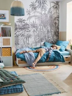 Lit Plateforme Enfant Avec Tiroirs LIGNE SCHOOL Blanc / Bois - Vertbaudet -Vertbaudet Boutique lit plateforme enfant avec tiroirs ligne school 4