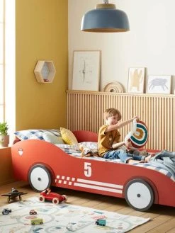 Lit Voiture De Course LIGNE DROLE DE BOLIDE Gris - Vertbaudet -Vertbaudet Boutique lit voiture de course ligne drole de bolide 5