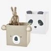 Lot De 2 Bacs En Tissu Panda Koala Beige - Vertbaudet -Vertbaudet Boutique lot de 2 bacs en tissu panda koala
