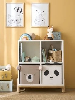 Lot De 2 Bacs En Tissu Panda Koala Beige - Vertbaudet -Vertbaudet Boutique lot de 2 bacs en tissu panda koala 3