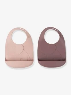 Lot De 2 Bavoirs Avec Récupérateur DONE BY DEER Peekaboo Eléphant En Silicone Vert Clair + Vert Foncé - Done By Deer -Vertbaudet Boutique lot de 2 bavoirs avec recuperateur done by deer peekaboo elephant en silicone 2