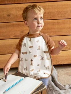 Lot De 2 Bavoirs En Coton Bio Medium Drop Little Mateis LÄSSIG Orange épice - Lassig -Vertbaudet Boutique lot de 2 bavoirs en coton bio medium drop little mateis lassig 2