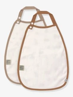 Lot De 2 Bavoirs En Coton Bio Medium Drop Little Mateis LÄSSIG Orange épice - Lassig -Vertbaudet Boutique lot de 2 bavoirs en coton bio medium drop little mateis lassig 3