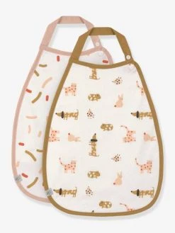 Lot De 2 Bavoirs En Coton Bio Medium Drop Little Mateis LÄSSIG Orange épice - Lassig -Vertbaudet Boutique lot de 2 bavoirs en coton bio medium drop little mateis lassig 5