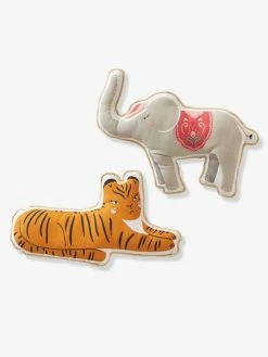 Lot De 2 Coussins Animaux EDEN INDIA Multicolore - Vertbaudet