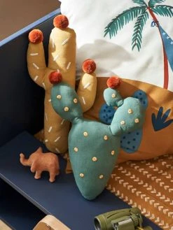 Lot De 2 Coussins Cactus WILD SAHARA Vert / Jaune - Vertbaudet -Vertbaudet Boutique lot de 2 coussins cactus wild sahara 4
