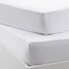 Lot De 2 Draps-housses Bébé BIO COLLECTION Blanc - Vertbaudet 1 Lot De 2 Draps-housses Bébé BIO COLLECTION Blanc - Vertbaudet -Vertbaudet Boutique lot de 2 draps housses bebe bio collection