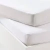 Lot De 2 Draps-housses Bébé En Jersey Uni Blanc Blanc - Vertbaudet -Vertbaudet Boutique lot de 2 draps housses bebe en jersey uni blanc