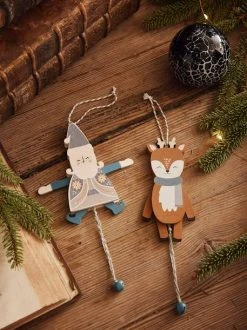 Lot De 2 Pantins Articulés En Bois Scandinave Bois - Vertbaudet