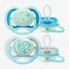 Lot De 2 Sucettes 6-18 Mois Phosphorescentes Ultra Air Night Philips AVENT Bleu - Philips Avent -Vertbaudet Boutique lot de 2 sucettes 6 18 mois phosphorescentes ultra air night philips avent