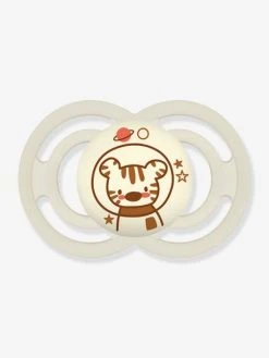 Lot De 2 Sucettes En Silicone MAM Perfect Nuit 18+ Gris + Beige - Mam -Vertbaudet Boutique lot de 2 sucettes en silicone mam perfect nuit 18 2