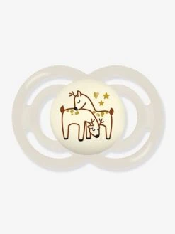 Lot De 2 Sucettes En Silicone MAM Perfect Nuit 6+ Vert + Beige - Mam -Vertbaudet Boutique lot de 2 sucettes en silicone mam perfect nuit 6 2