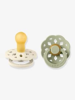 Lot De 2 Sucettes-tétines BIBS Bohème, Taille 1 De 0 à 6 Mois Pêche + Terracotta - Bibs