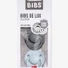Lot De 2 Sucettes-tétines BIBS De Lux En Silicone Gris Fer + Bleu Layette - Bibs