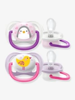 Lot De 2 Sucettes Ultra Air Animals 1er âge Philips AVENT Oiseau + Pingouin - Philips Avent -Vertbaudet Boutique lot de 2 sucettes ultra air animals 1er age philips avent 4
