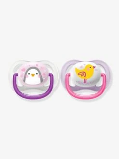 Lot De 2 Sucettes Ultra Air Animals 1er âge Philips AVENT Oiseau + Pingouin - Philips Avent -Vertbaudet Boutique lot de 2 sucettes ultra air animals 1er age philips avent 5