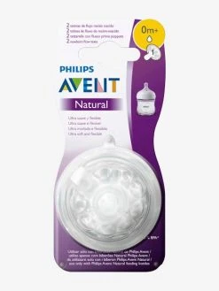 Lot De 2 Tétines Philips AVENT Natural, 5 Débits Transparent - Philips Avent 12 Lot De 2 Tétines Philips AVENT Natural, 5 Débits Transparent - Philips Avent -Vertbaudet Boutique lot de 2 tetines philips avent natural 5 debits 4