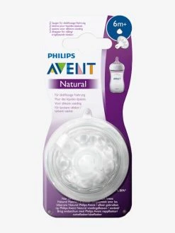 Lot De 2 Tétines Philips AVENT Natural à Débit Rapide, Dès 6 Mois Transparent - Philips Avent -Vertbaudet Boutique lot de 2 tetines philips avent natural a debit rapide des 6 mois 2