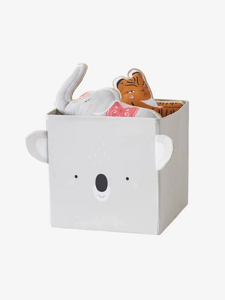 Lot De 3 Bacs De Rangement En Tissu MINI ZOO Bleu Grisé - Vertbaudet 6 Lot De 3 Bacs De Rangement En Tissu MINI ZOO Bleu Grisé - Vertbaudet – Image 4