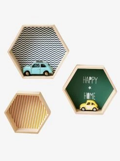 Lot De 3 étagères Hexagones Enfant Bois/multicolore - Vertbaudet
