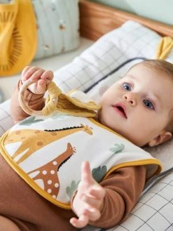 Lot De 7 Bavoirs Naissance En Coton Bio* Vertbaudet Blanc Jungle - Vertbaudet -Vertbaudet Boutique lot de 7 bavoirs naissance en coton bio vertbaudet 1