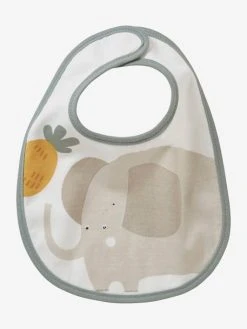 Lot De 7 Bavoirs Naissance En Coton Bio* Vertbaudet Blanc Jungle - Vertbaudet -Vertbaudet Boutique lot de 7 bavoirs naissance en coton bio vertbaudet 4