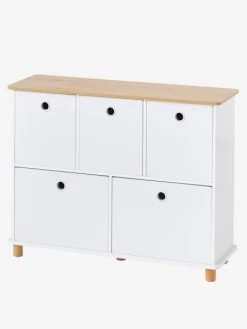 Meuble De Rangement 5 Bacs LIGNE PTILOU Blanc/bois - Vertbaudet 6 Meuble De Rangement 5 Bacs LIGNE PTILOU Blanc/bois - Vertbaudet -Vertbaudet Boutique meuble de rangement 5 bacs ligne ptilou 1