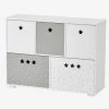 Meuble De Rangement 5 Bacs LIGNE SIRIUS Blanc/gris - Vertbaudet -Vertbaudet Boutique meuble de rangement 5 bacs ligne sirius