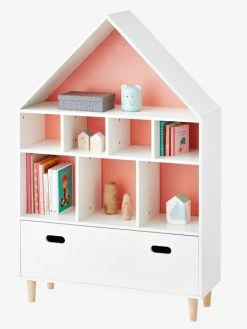 Meuble De Rangement 9 Cases Maison Blanc/bleu - Vertbaudet -Vertbaudet Boutique meuble de rangement 9 cases maison 3